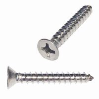 FPTS1412S #14 X 1/2" Flat Head, Phillips, Tapping Screw, 18-8 Stainless
